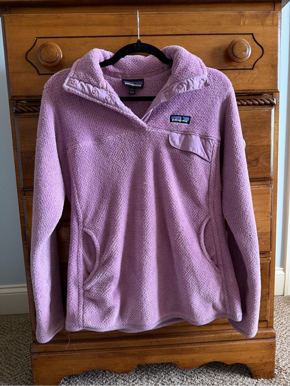 Patagonia Lavender Pullover Fleece Snap-Front Pullover